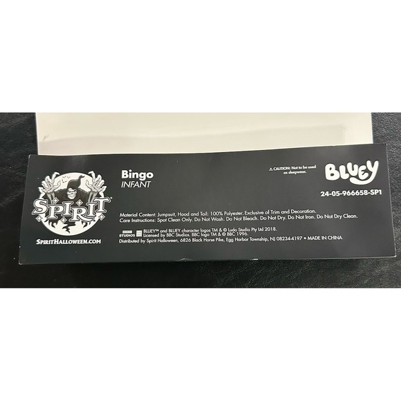 Spirit Halloween Bluey Bingo‎ Costume Unisex Infant Size 12-18 Months COMPLETE - Picture 9 of 10